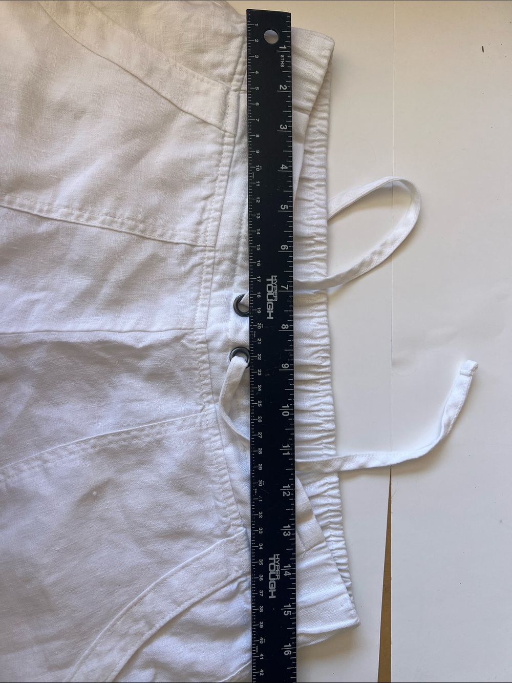 Athleta White Elastic Waist Linen Pants - Picture 12 of 12